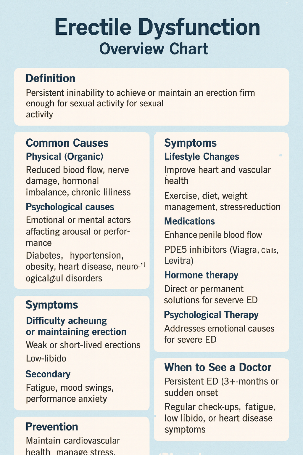 Erectile Dysfunction: Causes, Symptoms, and Treatments